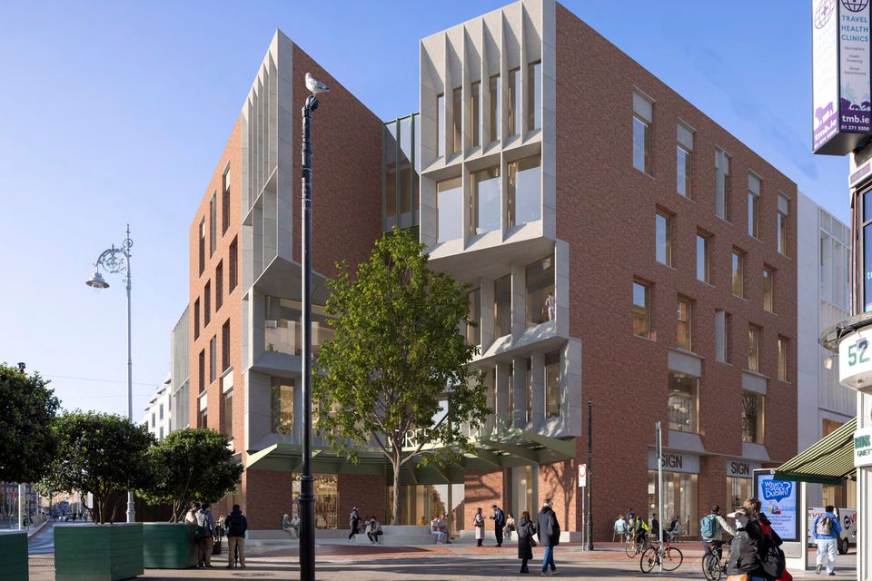 Proposed new design of the facade of the Stephen's Green Shopping Centre in Dublin city centre